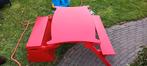 Picknicktafel kinderen rood, Ophalen, Overige materialen, Gebruikt, Vierkant
