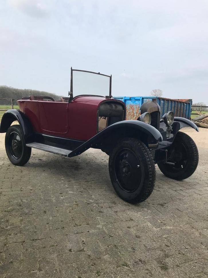 Citroen 5cv 5hp trefle torpedo, Auto's, Citroën, Particulier, Overige modellen, Benzine, Cabriolet, Handgeschakeld, Rood, Zwart