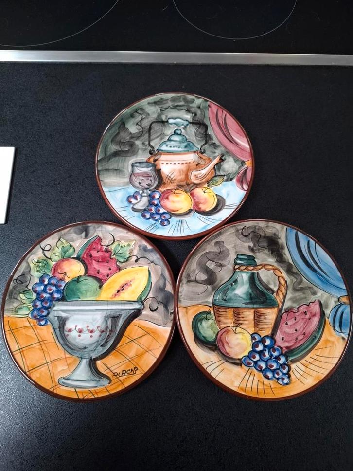 Lot de 3 Assiettes Décoratives Vintage - Céramique de Manise, Antiquités & Art, Antiquités | Accessoires de maison, Enlèvement ou Envoi