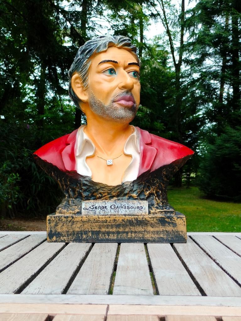 Buste van Serge Gainsbourg., Antiquités & Art, Curiosités & Brocante, Enlèvement ou Envoi