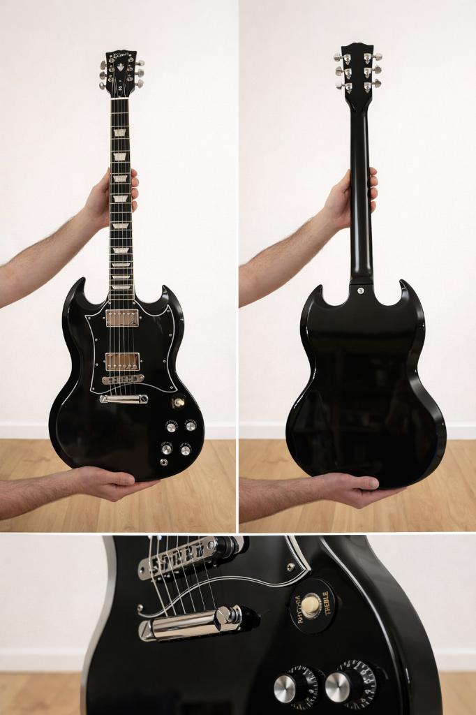 Gibson SG Standard Ebony USA 2025 – bijna nieuw – €1100, Muziek en Instrumenten, Snaarinstrumenten | Gitaren | Elektrisch, Nieuw