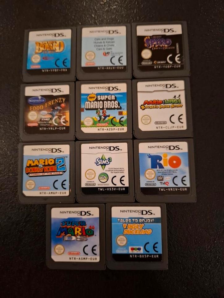 Lot 11 Jeux Nintendo DS, Games en Spelcomputers, Games | Nintendo Game Boy, Gebruikt, Avontuur en Actie, 1 speler, Vanaf 7 jaar