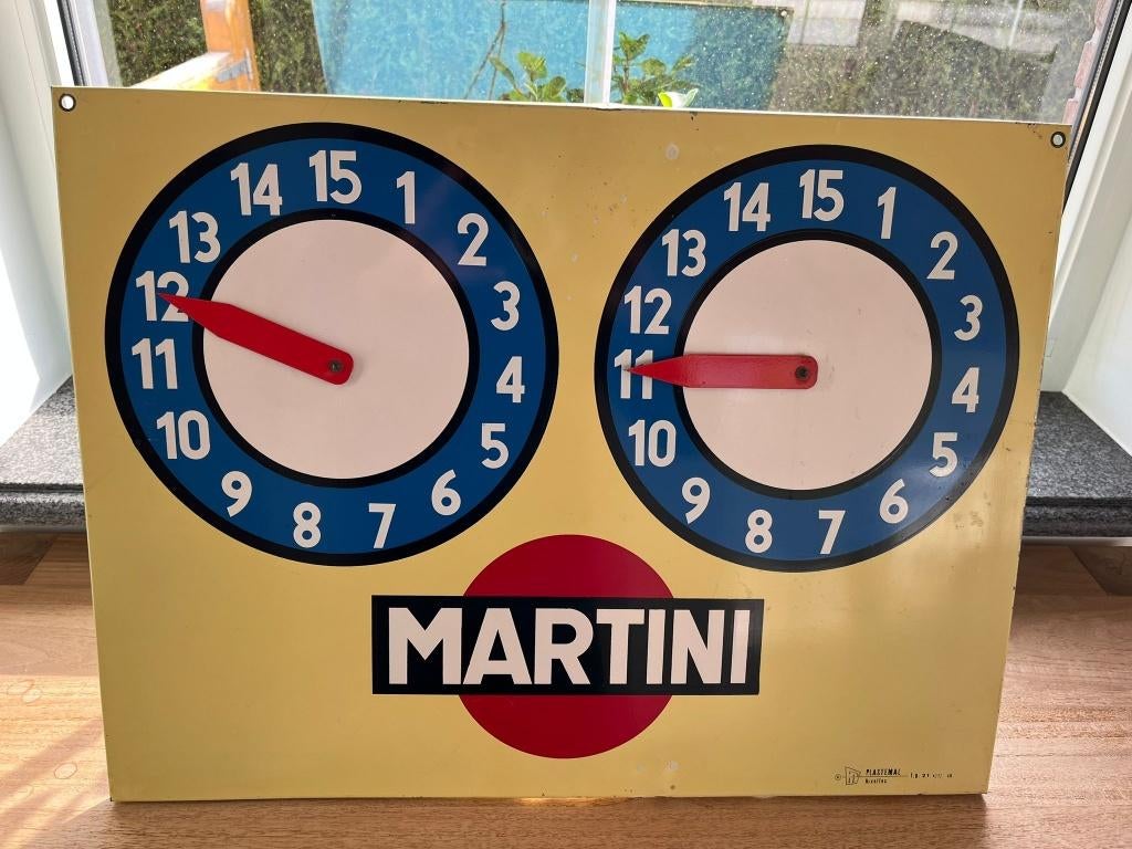 1968 MARTINI BOULES/PÉTANQUE PLASTEMAL Nivelles, Enlèvement, Comme neuf, Panneau publicitaire