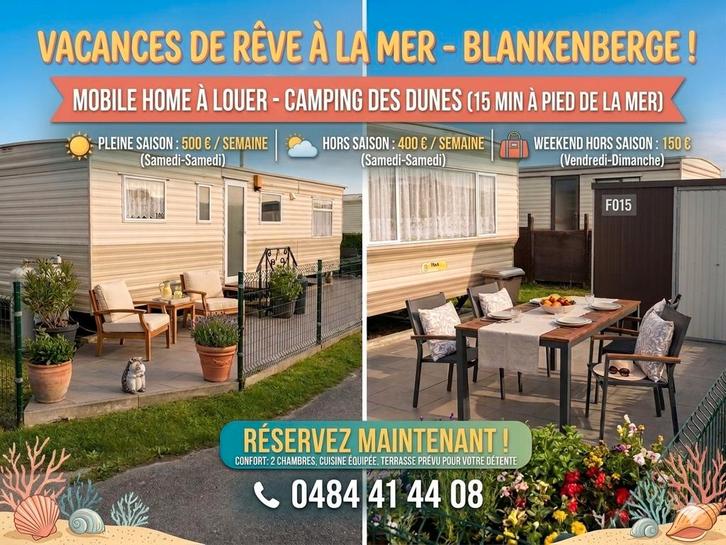 location de caravane a la côte belge, Tickets & Billets, Chèques Hôtel & Bons pour Hôtel