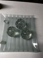 Glazen schaal met glazen bollen, Ophalen, Zo goed als nieuw