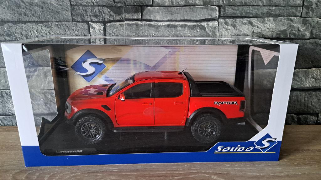 Ford Ranger Raptor Oranje 1/18e, Solido, Auto, Solido, Nieuw