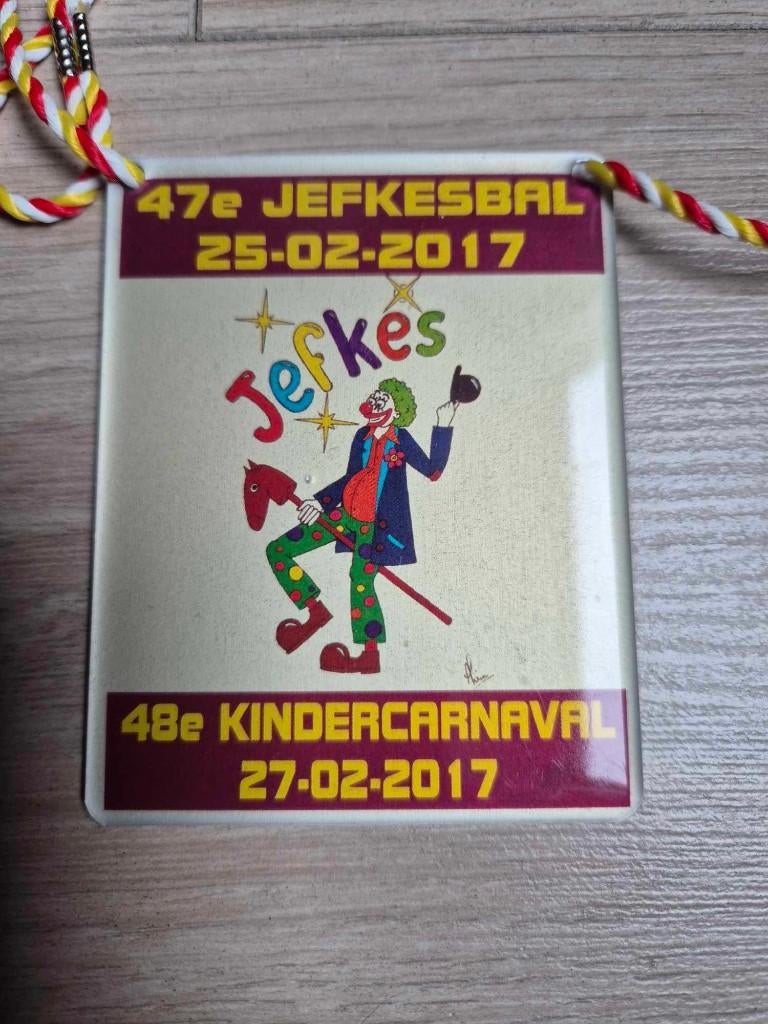 Carnaval Aalst medaille De Jefkes van Sint Anna 2017, Ophalen of Verzenden