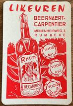 Speelkaart LIKEUREN BEERNAERT/CARPENTIER/RUMBEKE, Ophalen of Verzenden, Zo goed als nieuw, Speelkaart(en)