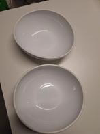 2 witte schalen voor bloemstukken, Ophalen, Zo goed als nieuw, Ovaal, Porselein of Keramiek