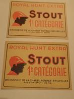 bieretiket stout chasse royale brussel, Verzamelen, Ophalen of Verzenden, Zo goed als nieuw, Overige typen, Overige merken