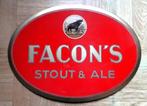 Brasserie Facon . Bellegem. Glacoïde 1952. Facon's Stout., Verzamelen, Biermerken, Verzenden, Gebruikt, Reclamebord, Plaat of Schild