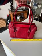 Vintage rood lederen handtas, Ophalen, Zo goed als nieuw, Rood, Handtas
