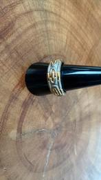 Goud/zilver kleurige ring met motief diameter 19,5 mm, Ophalen of Verzenden, Zo goed als nieuw, Goud