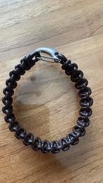 Bracelet cuir Lotus, Bijoux, Sacs & Beauté, Bracelets, Enlèvement ou Envoi, Neuf, Brun, Cuir