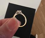 Solitaire ring in goud en diamant, Goud, Goud, 20 of groter, Met edelsteen