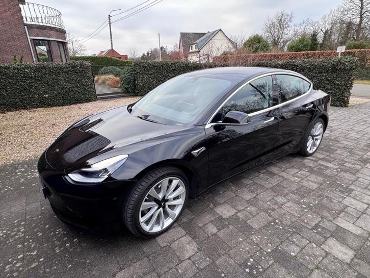Tesla Model 3, Auto's, Tesla, Particulier, Model 3, Elektrisch, Berline, 4 deurs, Automaat, Zwart, Zwart, Kunstmatig leder, Achterwielaandrijving