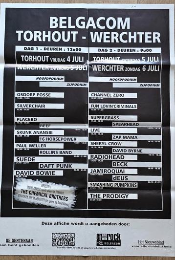 Affiche Festival Torhout-Werchter, Enlèvement, Comme neuf