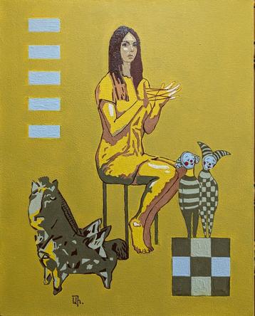 "Tovenares" Een origineel schilderij   beschikbaar voor biedingen