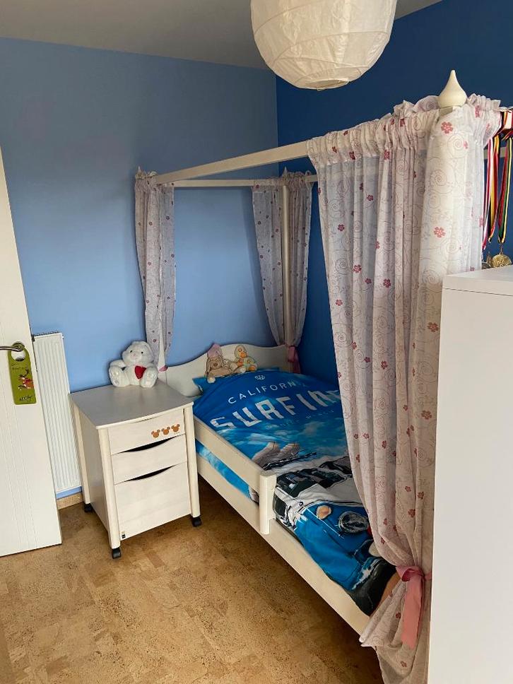 hemelbed Disney, Kinderen en Baby's, Kinderkamer | Bedden, Gebruikt, 180 cm of meer, 85 tot 100 cm, Matras, Ophalen