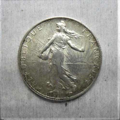 Zilveren munt Frankrijk 2 frank 1918 zaaier, Postzegels en Munten, Munten | Europa | Niet-Euromunten, Losse munt, Frankrijk, Zilver