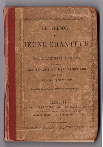 Chansonnier "Le trésor du jeune chanteur" (1880)., Envoi, Utilisé, Autres sujets/thèmes