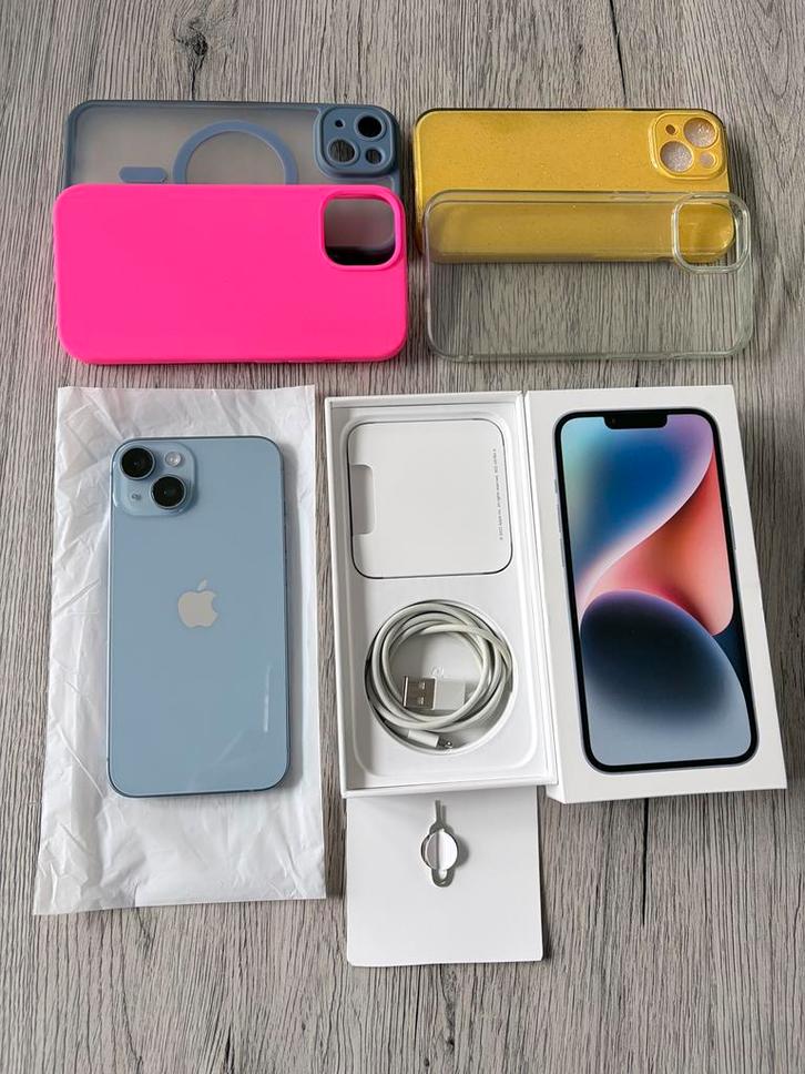 Iphone 14 Blue 128Gb IMPECCABLE, Télécoms, Téléphonie mobile | Apple iPhone, Comme neuf, iPhone 14, Enlèvement ou Envoi