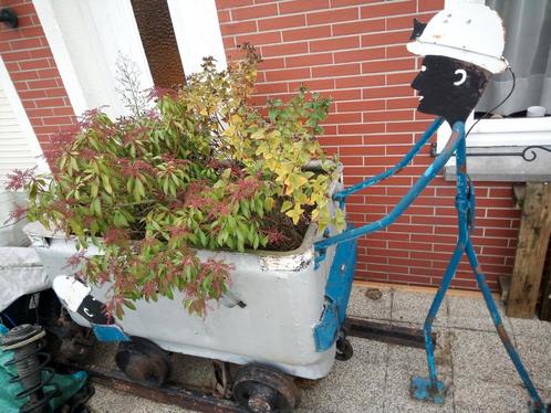 Chariot  berline mineur, Tuin en Terras, Bloembakken en Plantenbakken, Gebruikt, Metaal, Tuin, 60 cm of meer, 100 cm of meer, Rechthoekig