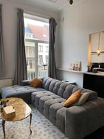 Hoeksalon Miramar stof grijs + 5 kussens, Huis en Inrichting, Zetels | Complete zithoeken, Ophalen, Zo goed als nieuw, Stof