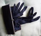 poche et gants assortis pour cérémonie ou soirée excel état, Enlèvement ou Envoi, Comme neuf, Bleu, Sac de soirée