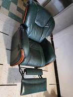 Fauteuil inclinable en cuir épais et élégant avec finition e, Enlèvement