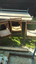 klap stoelen,terras stoelen ,vintage terras stoelen, Zakelijke goederen, Gebruikt, Meubilair