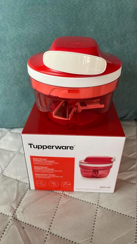 Petit hachoir Super Sonic Tupperware, Maison & Meubles, Cuisine| Tupperware, Neuf, Autres types, Blanc, Rouge, Enlèvement ou Envoi