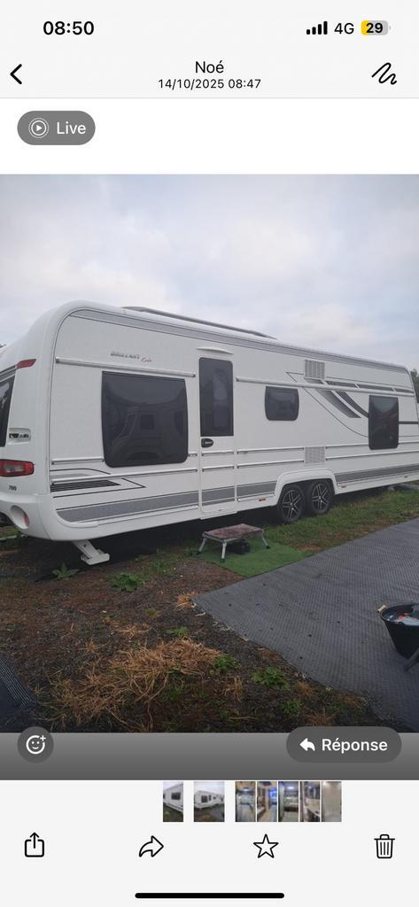 Fendt brillant 7m, Caravans en Kamperen, Mobilhomes, Particulier, Douche, Ophalen