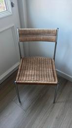 4x eetkamerstoel in chroom/pitriet ‘jaren 60, Huis en Inrichting, Stoelen, Ophalen, Zo goed als nieuw, Zwart, Drie