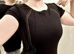 Bréal/Breal zwarte elegante halflange jurk met korte mouwen, Kleding | Dames, Ophalen, Breal, Zwart, Zo goed als nieuw