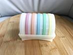 Tupperware 6 onder zetters met houder kompleet nieuw 10 foto, Verzenden, Nieuw, Geel, Overige typen