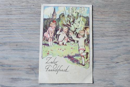 Postkaart Pasen Gezelle  1927, Verzamelen, Postkaarten | Themakaarten, Gelopen, 1920 tot 1940, Overige thema's, Verzenden