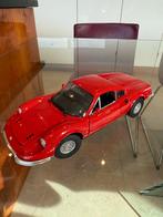 Ferrari Dino 246 GT rood 1969 1:18 nikkel zonder doos, Ophalen of Verzenden, Zo goed als nieuw, Auto, Anson