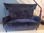 Leuke donkerblauwe zetel, Ophalen, Gebruikt, 100 tot 125 cm, Stof