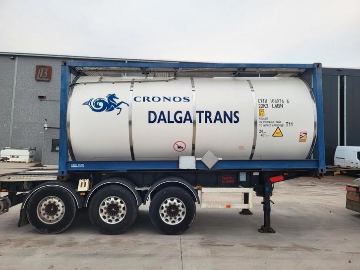 Citerne 24.000 litres inox sur chassis container twistlock, Autos, Camions, Entreprise, Enlèvement