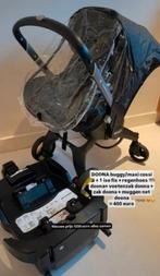 Doona zwart +1 iso fix + doona regenhoes, muggennet, voetenz, Gebruikt, Isofix, Ophalen, 0 t/m 10 kg