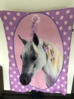 Zachte plaid met paardenfoto 140 / 115, Ophalen of Verzenden, Zo goed als nieuw