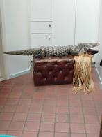 Oud masker krokodil Burkina Faso 144cmx32cm.in hout, Antiek en Kunst, Ophalen