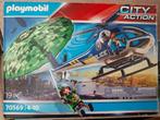 Playmobil 70569 Politiehelikopter: Parachute-Achtervolging, Ophalen of Verzenden, Zo goed als nieuw, Complete set
