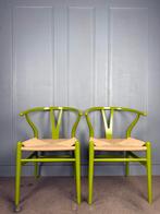 8 Carl Hansen & Søn Hans Wegner CH 24 Wishbone design chairs, Huis en Inrichting, Overige kleuren, Ophalen of Verzenden, Zo goed als nieuw