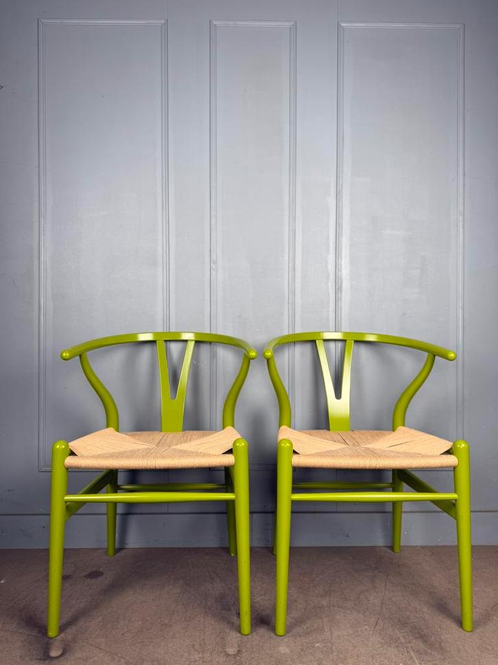 8 Carl Hansen & Søn Hans Wegner CH 24 Wishbone design chairs, Huis en Inrichting, Stoelen, Zo goed als nieuw, Vijf, Zes of meer stoelen