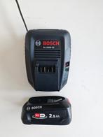 Bosch Accu 18V Li-Ion 2,5Ah + lader, Comme neuf, Enlèvement ou Envoi