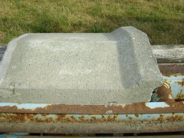 dekstenen in beton-betonnen dekstenen + gebakken aarde, Jardin & Terrasse, Décoration murale de jardin, Enlèvement