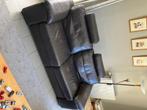 lederen zetel met 2 elektrisch bedienbare  relaxen, Ophalen, Gebruikt, Driepersoons, Rechte bank