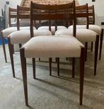 vintage Scandinavische eetkamerstoelen 6, Maison & Meubles, Enlèvement, Comme neuf, Tissus